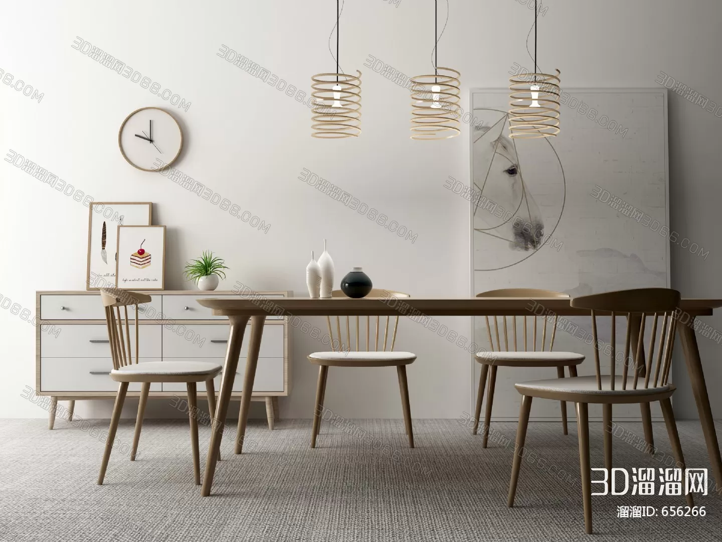 DECOR HELPER – KITCHEN – TABLE SET 3D MODELS – 154