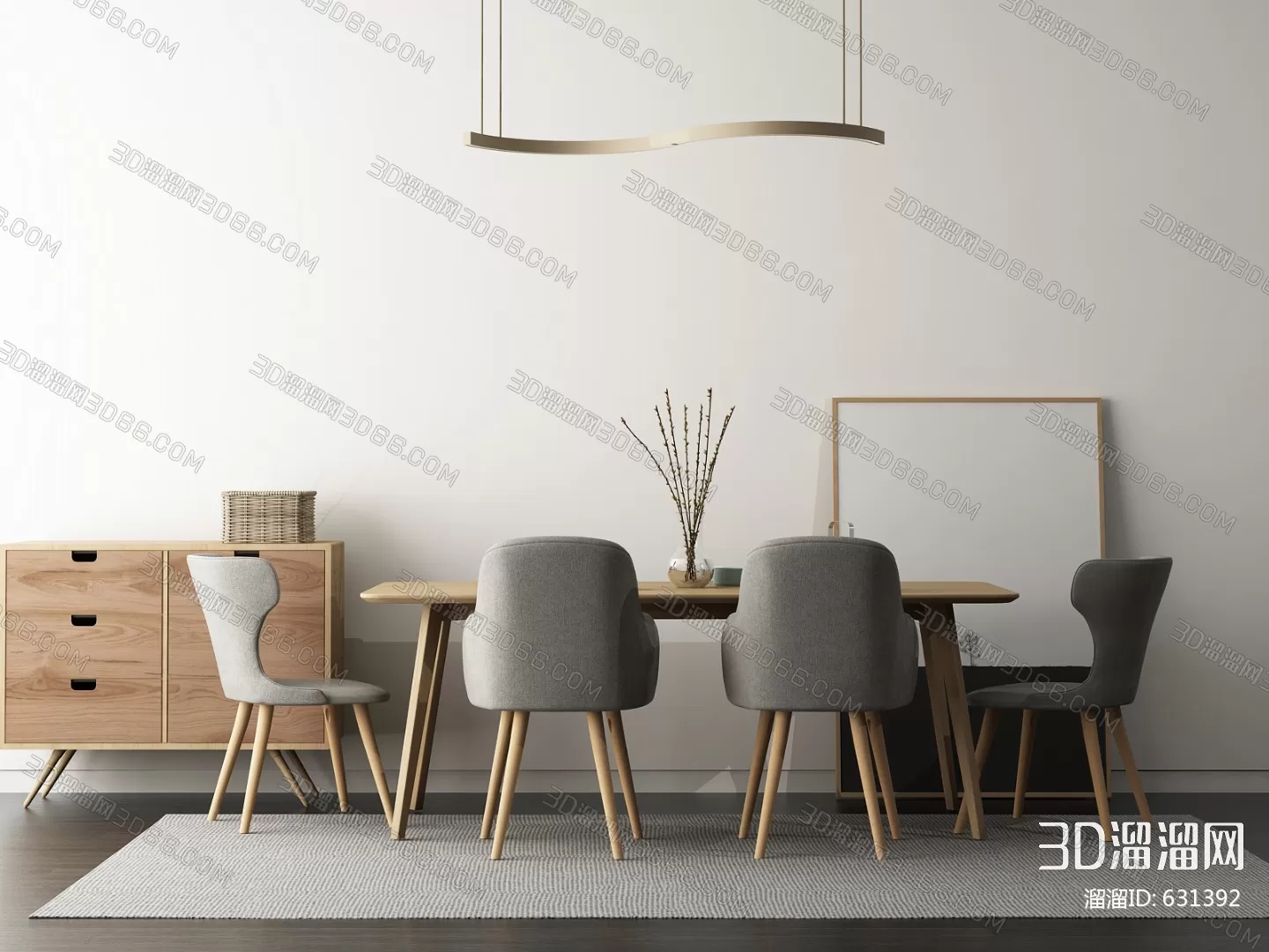 DECOR HELPER – KITCHEN – TABLE SET 3D MODELS – 155
