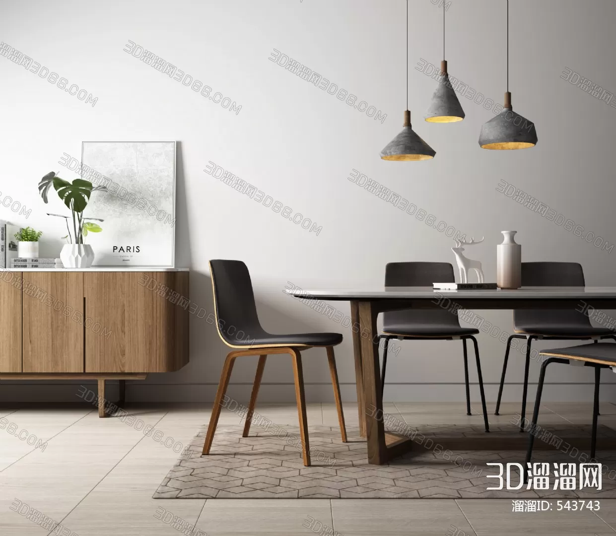 DECOR HELPER – KITCHEN – TABLE SET 3D MODELS – 157