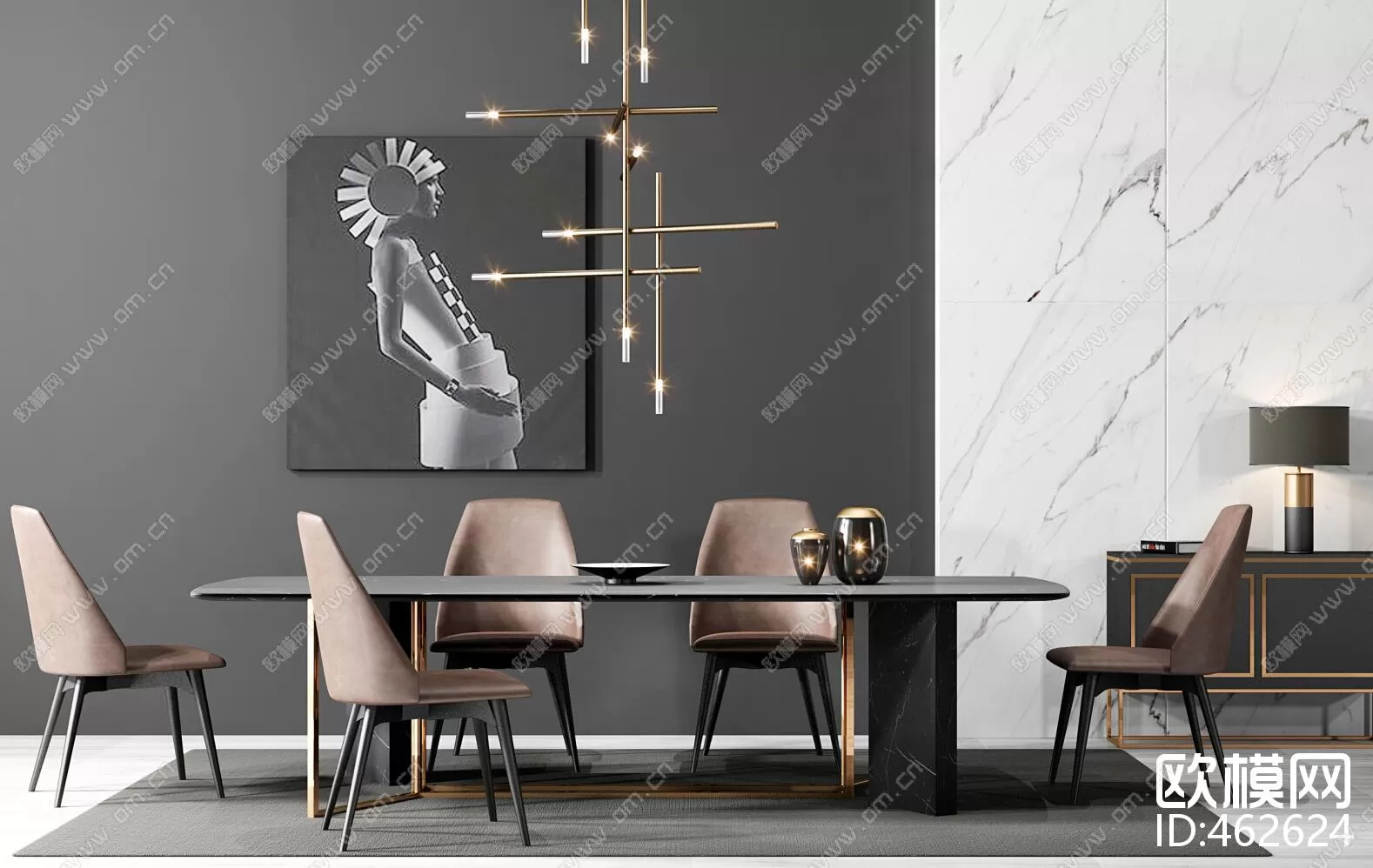 DECOR HELPER – KITCHEN – TABLE SET 3D MODELS – 158