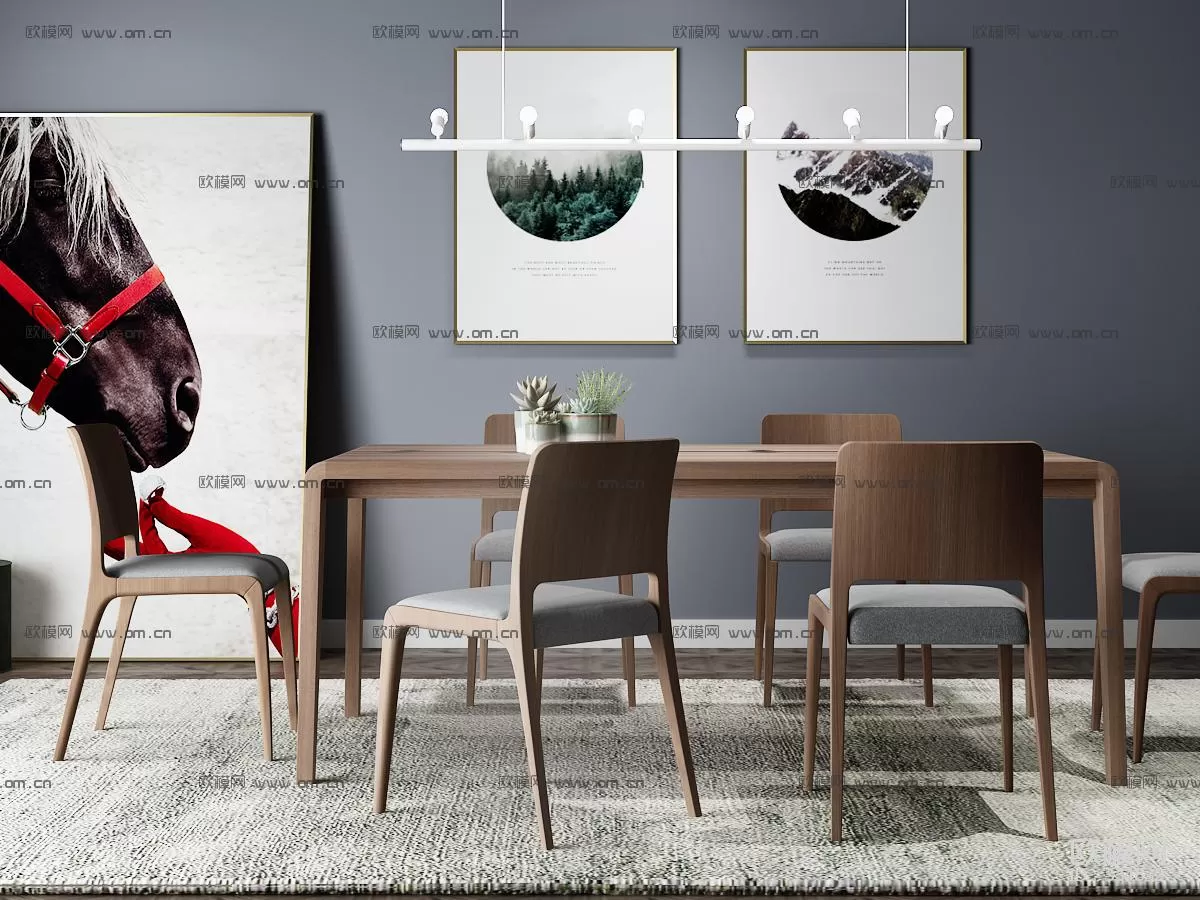 DECOR HELPER – KITCHEN – TABLE SET 3D MODELS – 164