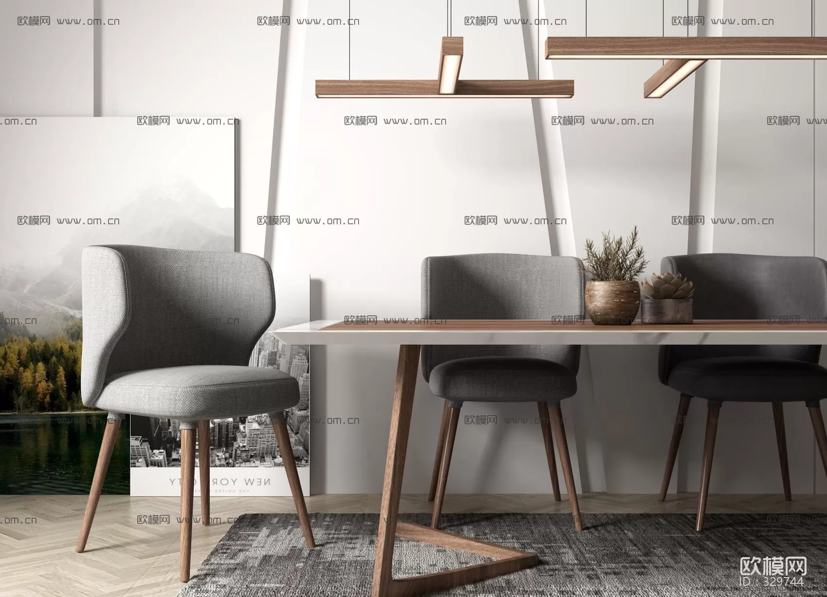 DECOR HELPER – KITCHEN – TABLE SET 3D MODELS – 168