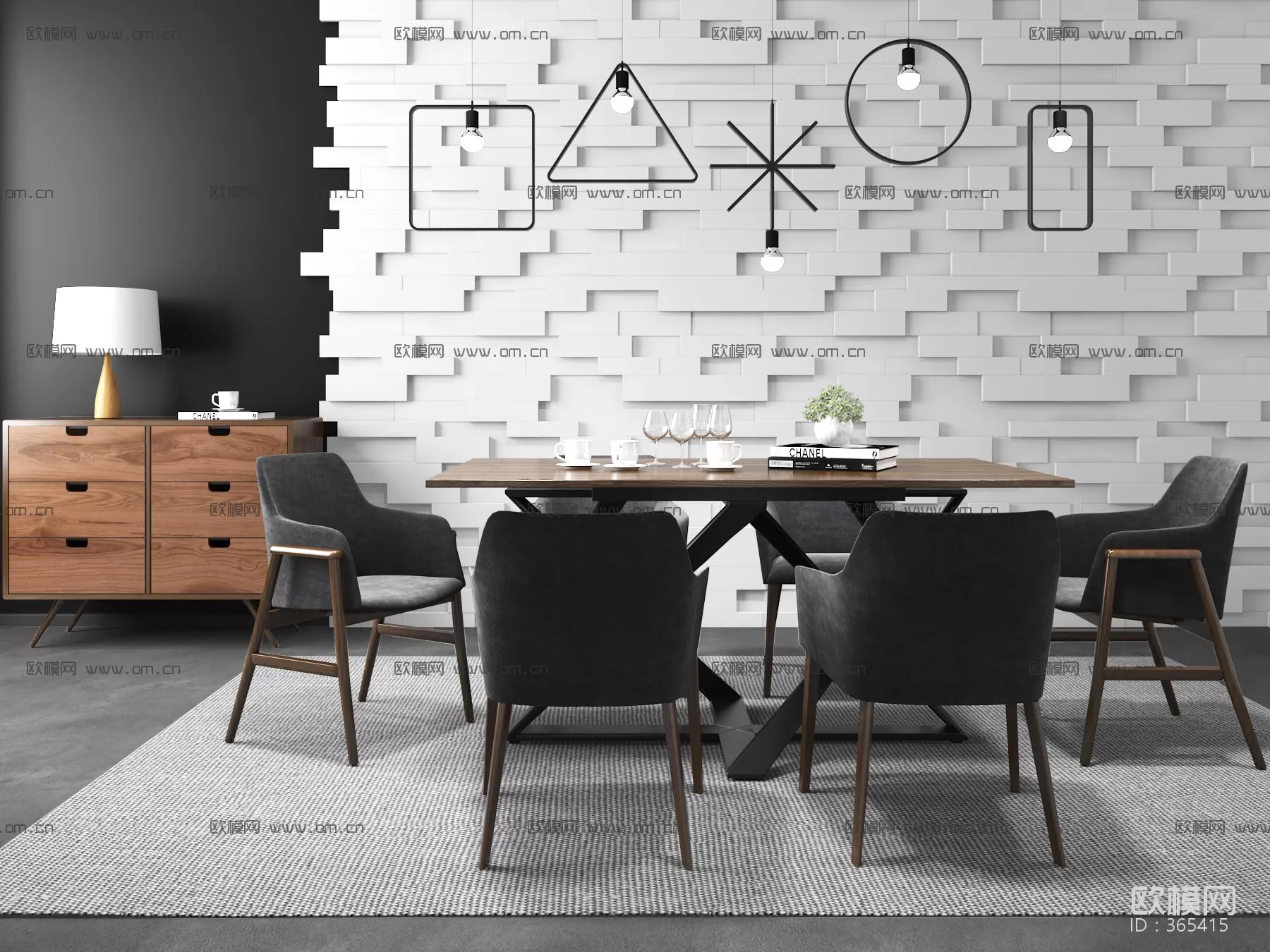 DECOR HELPER – KITCHEN – TABLE SET 3D MODELS – 170