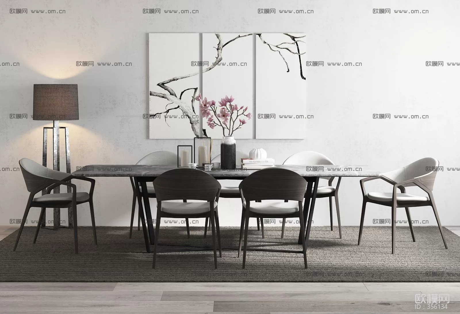 DECOR HELPER – KITCHEN – TABLE SET 3D MODELS – 173