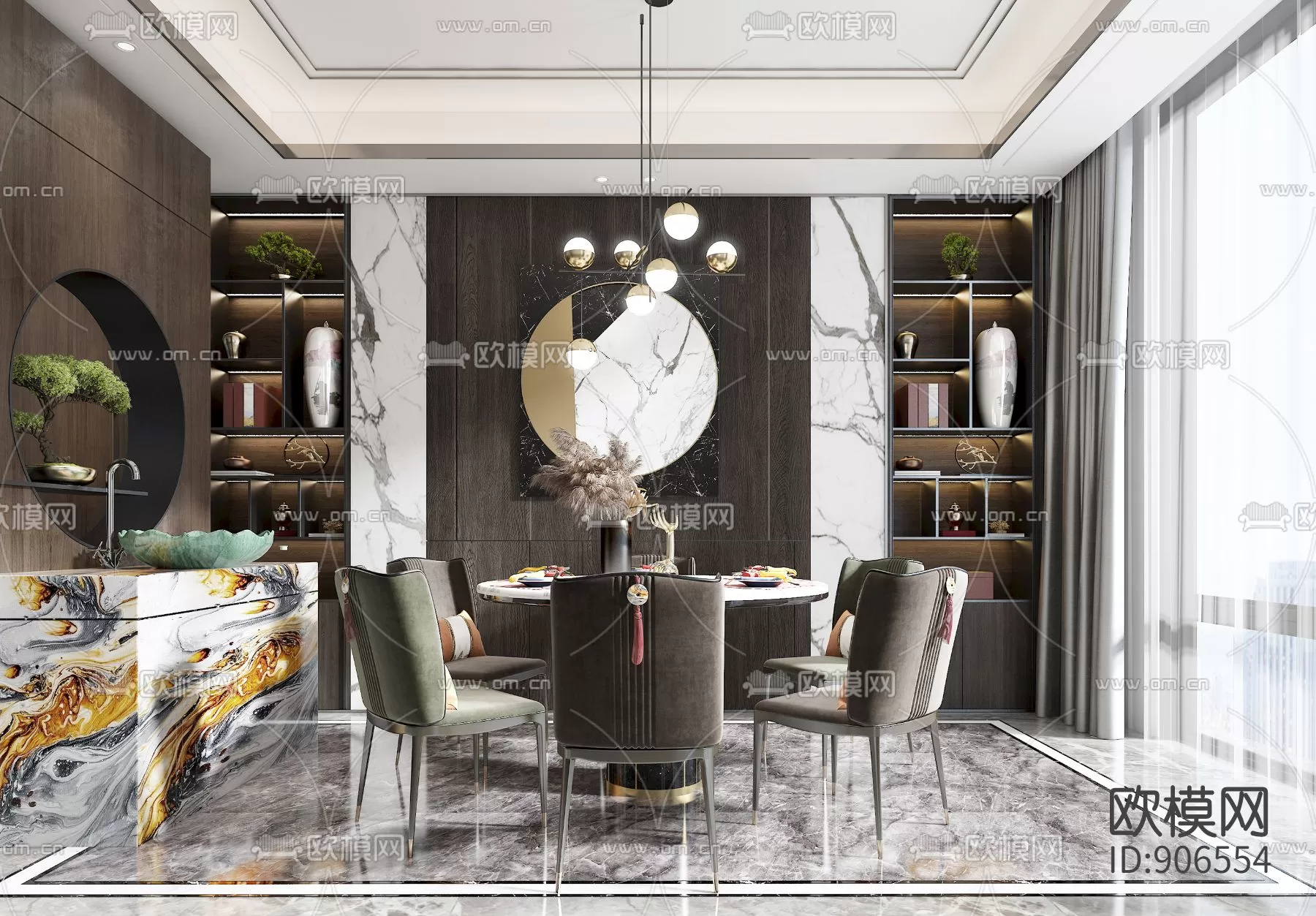 DECOR HELPER – KITCHEN – TABLE SET 3D MODELS – 183