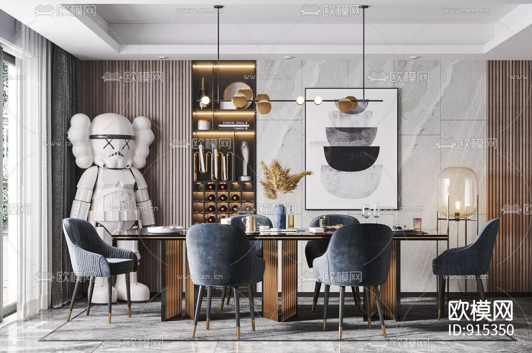 DECOR HELPER – KITCHEN – TABLE SET 3D MODELS – 184