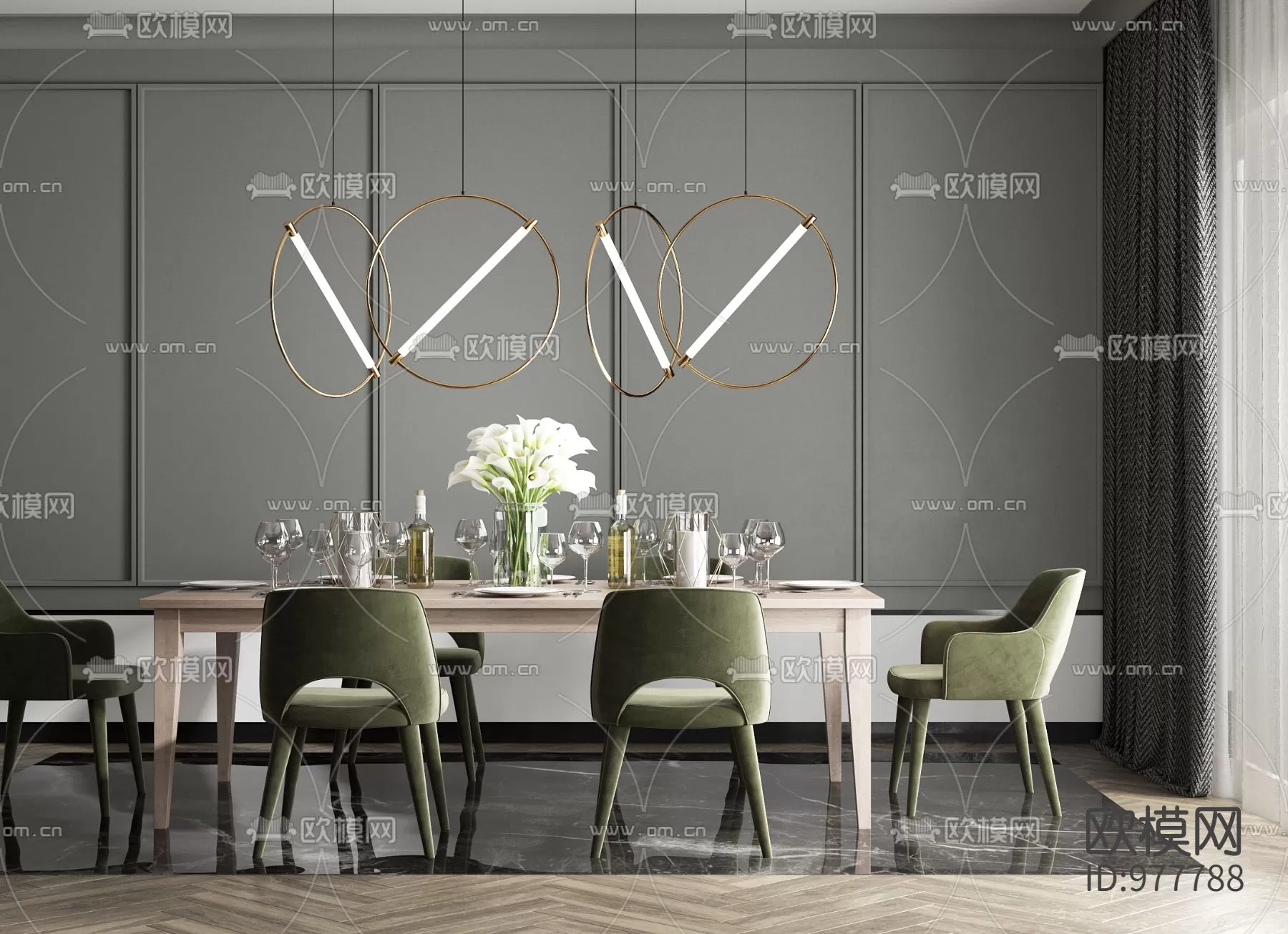 DECOR HELPER – KITCHEN – TABLE SET 3D MODELS – 193