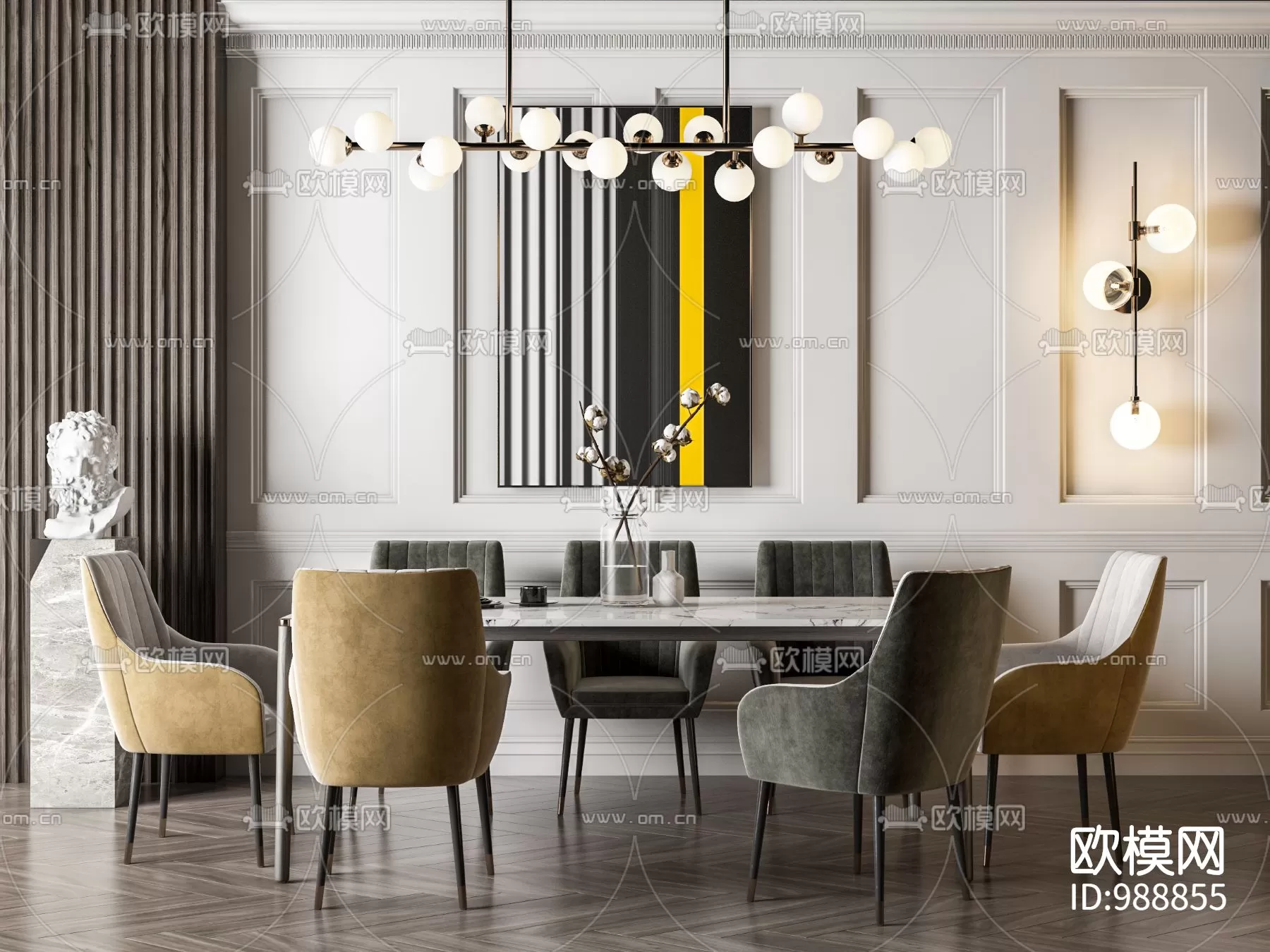 DECOR HELPER – KITCHEN – TABLE SET 3D MODELS – 194