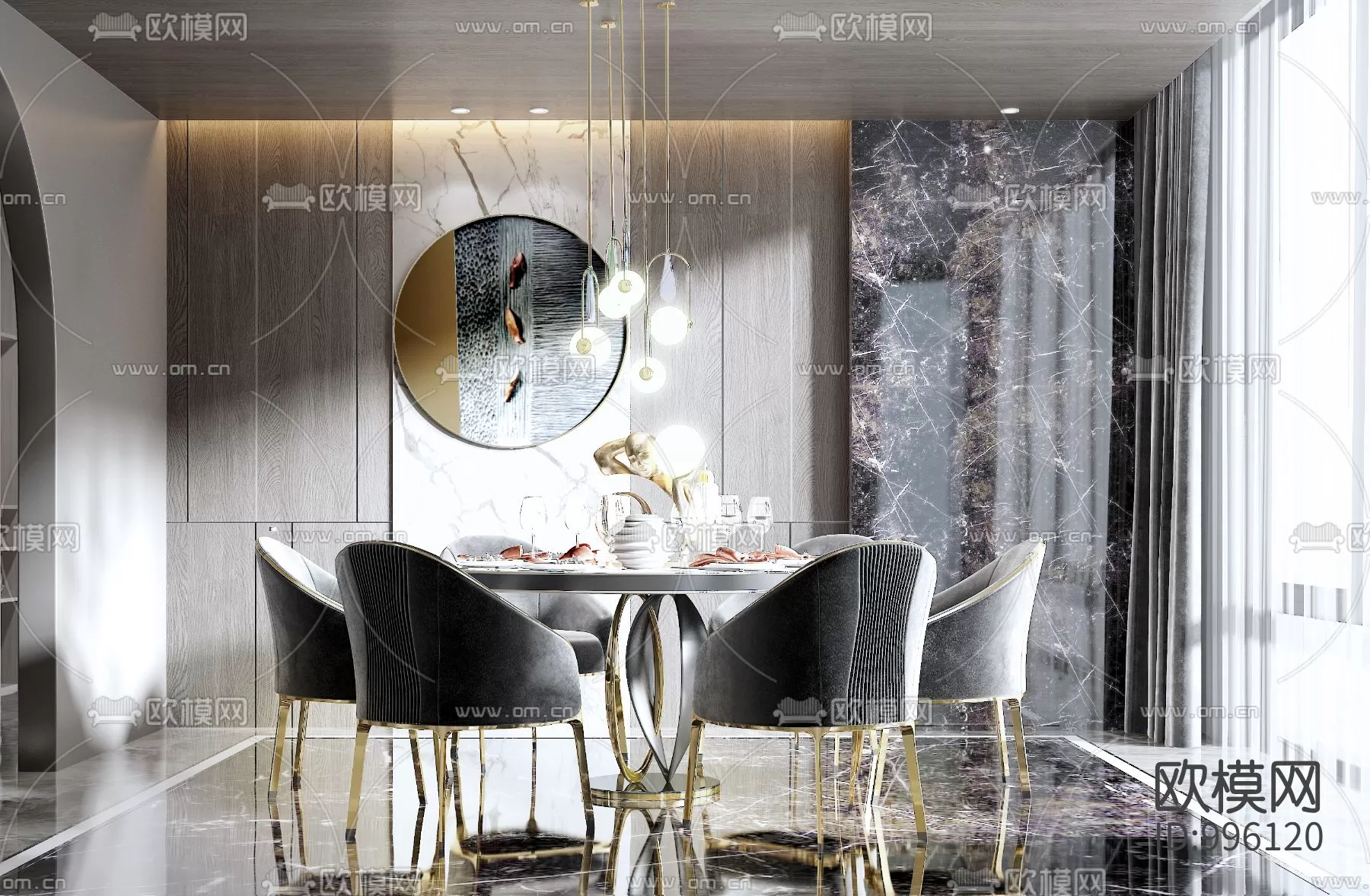 DECOR HELPER – KITCHEN – TABLE SET 3D MODELS – 197