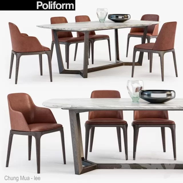 DECOR HELPER – KITCHEN – TABLE SET 3D MODELS – 202