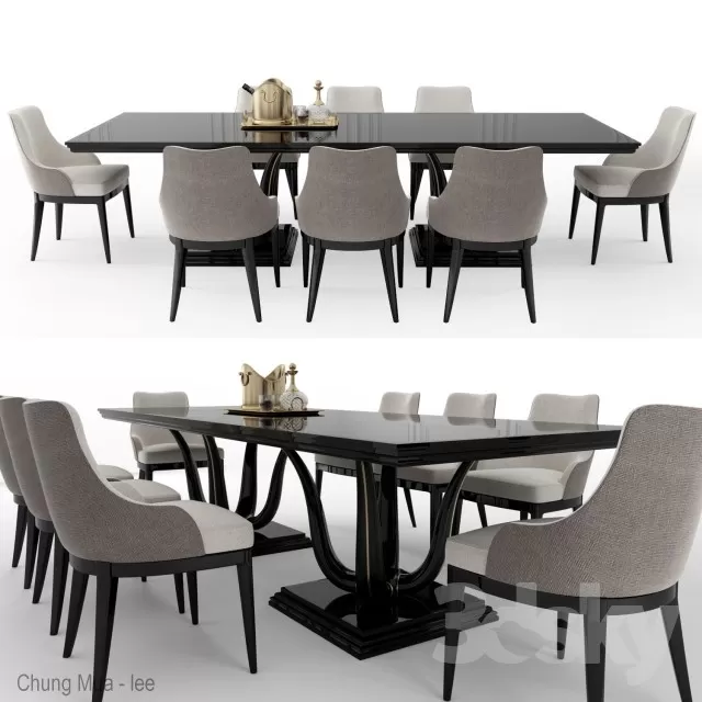 DECOR HELPER – KITCHEN – TABLE SET 3D MODELS – 226