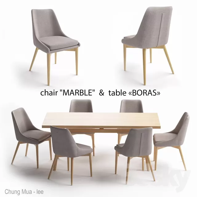 DECOR HELPER – KITCHEN – TABLE SET 3D MODELS – 237