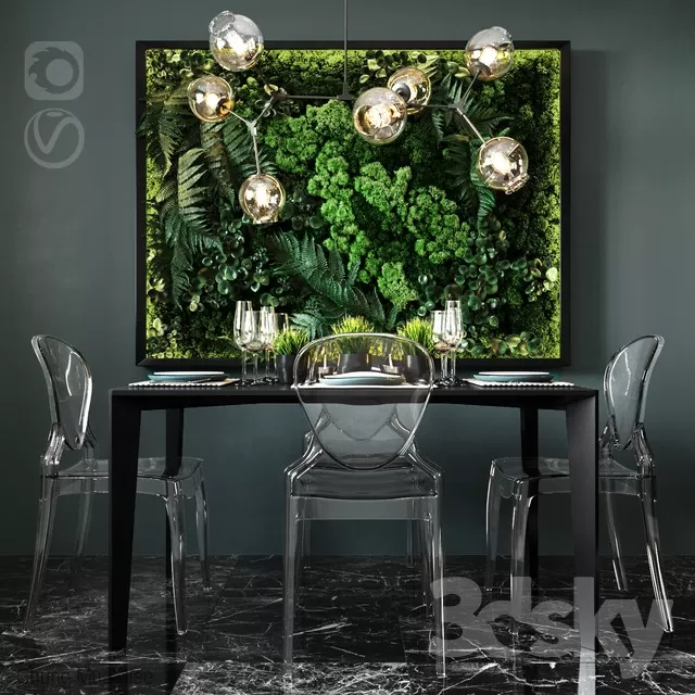 DECOR HELPER – KITCHEN – TABLE SET 3D MODELS – 238