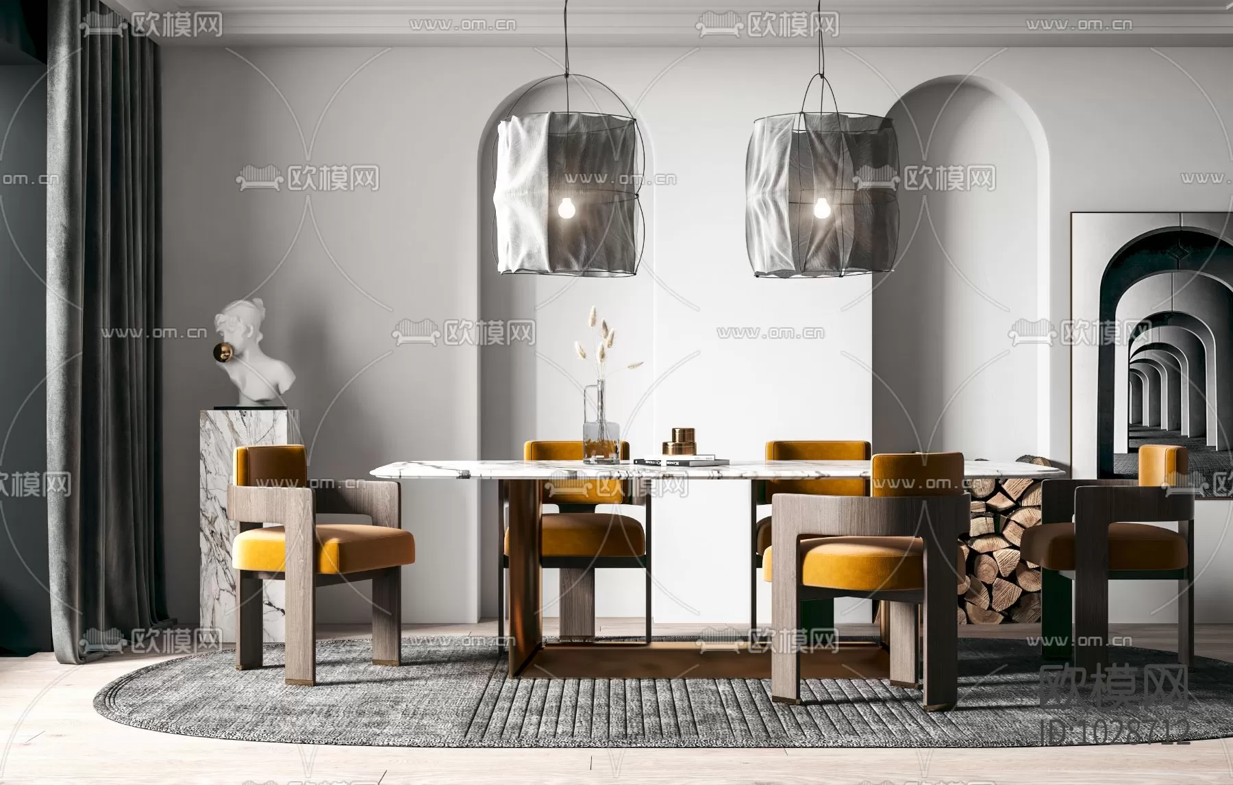 DECOR HELPER – KITCHEN – TABLE SET 3D MODELS – 25