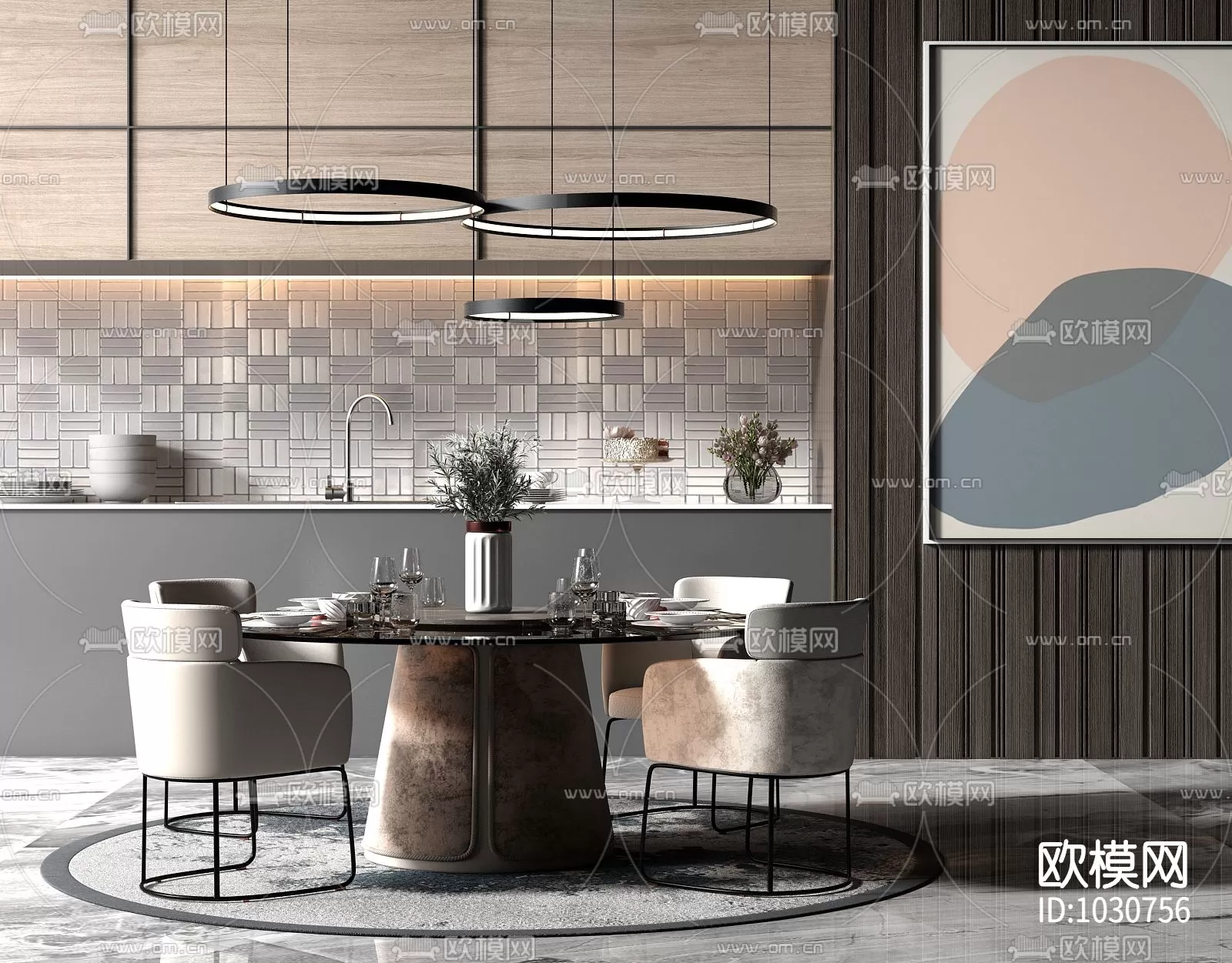 DECOR HELPER – KITCHEN – TABLE SET 3D MODELS – 27