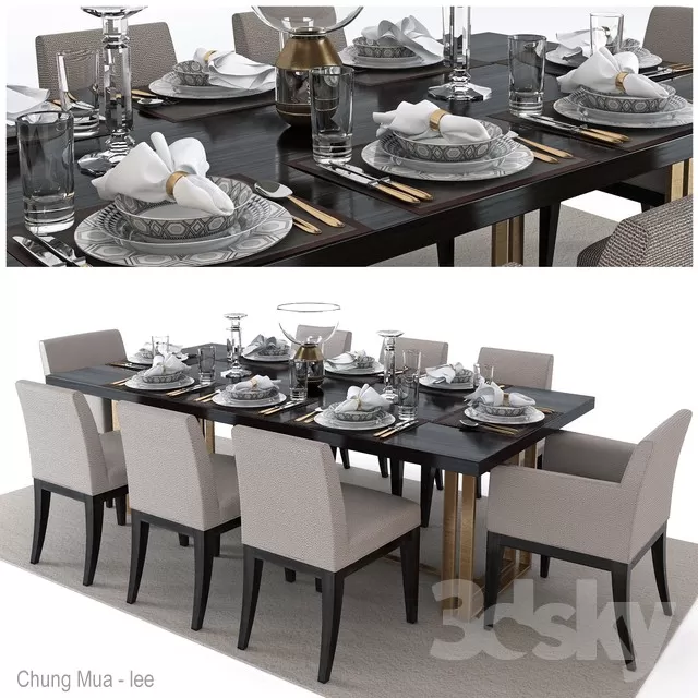 DECOR HELPER – KITCHEN – TABLE SET 3D MODELS – 283