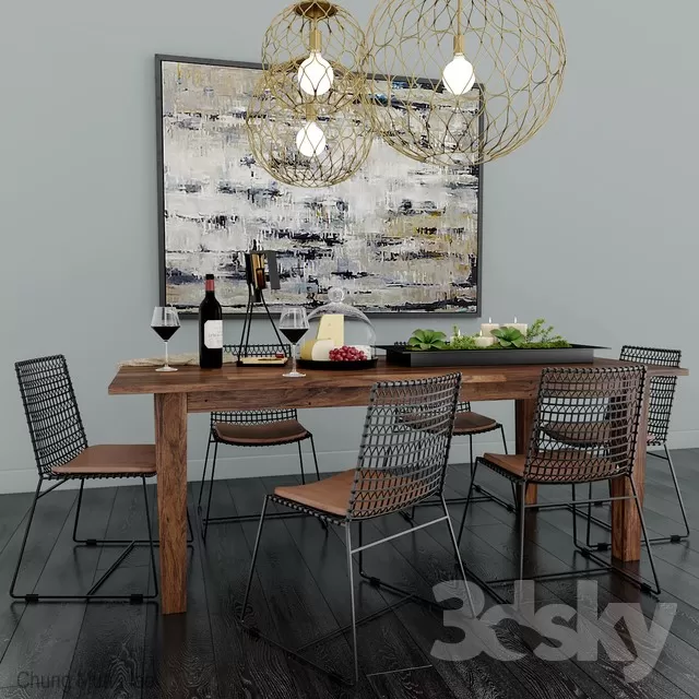 DECOR HELPER – KITCHEN – TABLE SET 3D MODELS – 297