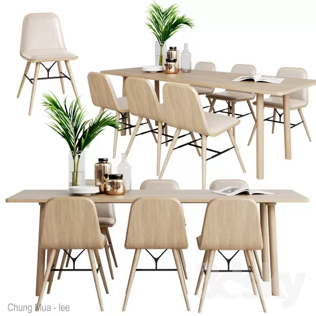 DECOR HELPER – KITCHEN – TABLE SET 3D MODELS – 300