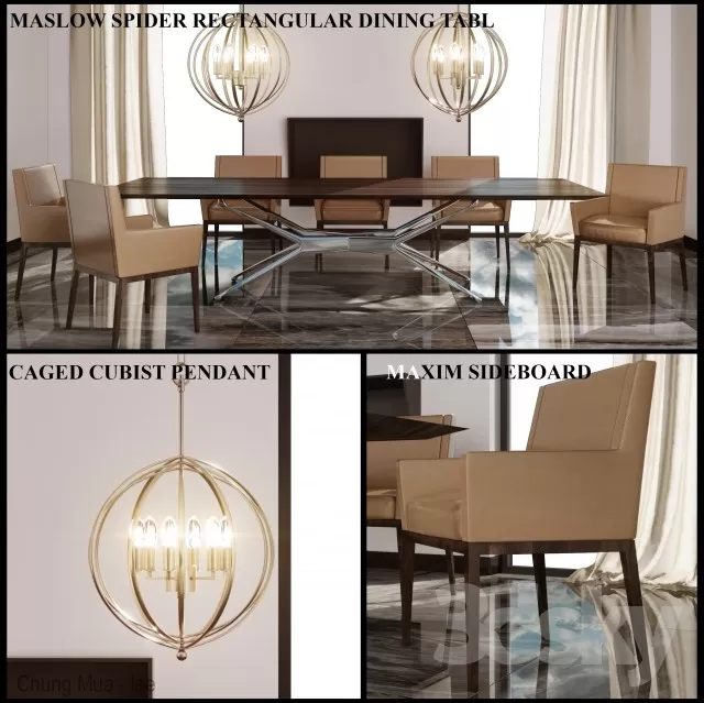 DECOR HELPER – KITCHEN – TABLE SET 3D MODELS – 307