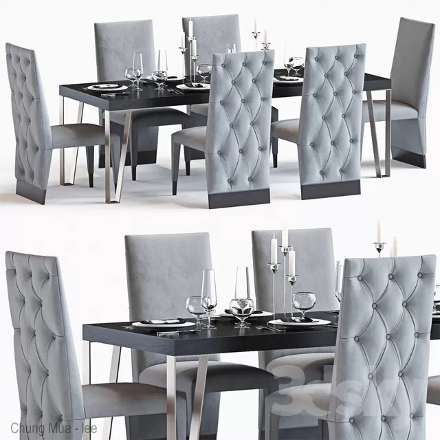 DECOR HELPER – KITCHEN – TABLE SET 3D MODELS – 310