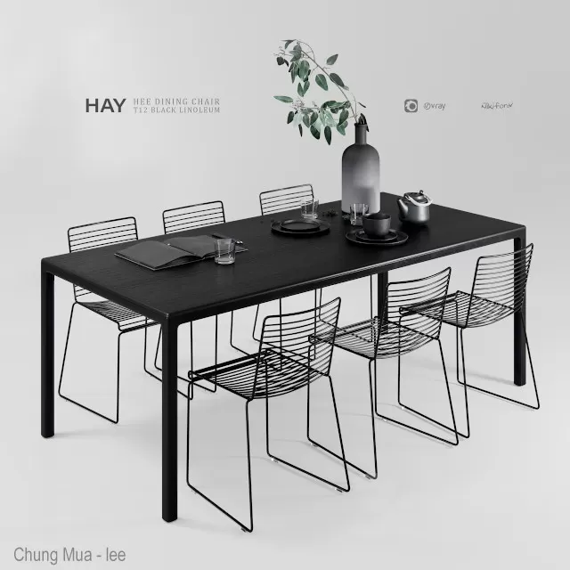 DECOR HELPER – KITCHEN – TABLE SET 3D MODELS – 315