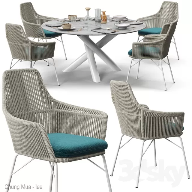 DECOR HELPER – KITCHEN – TABLE SET 3D MODELS – 343