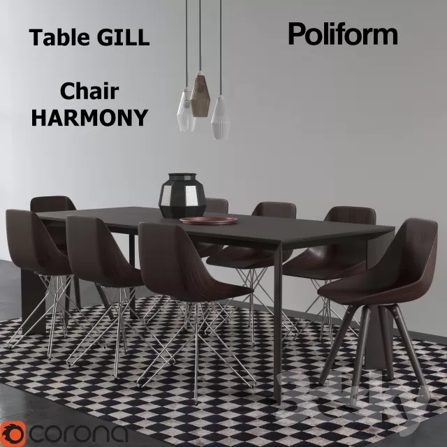 DECOR HELPER – KITCHEN – TABLE SET 3D MODELS – 37