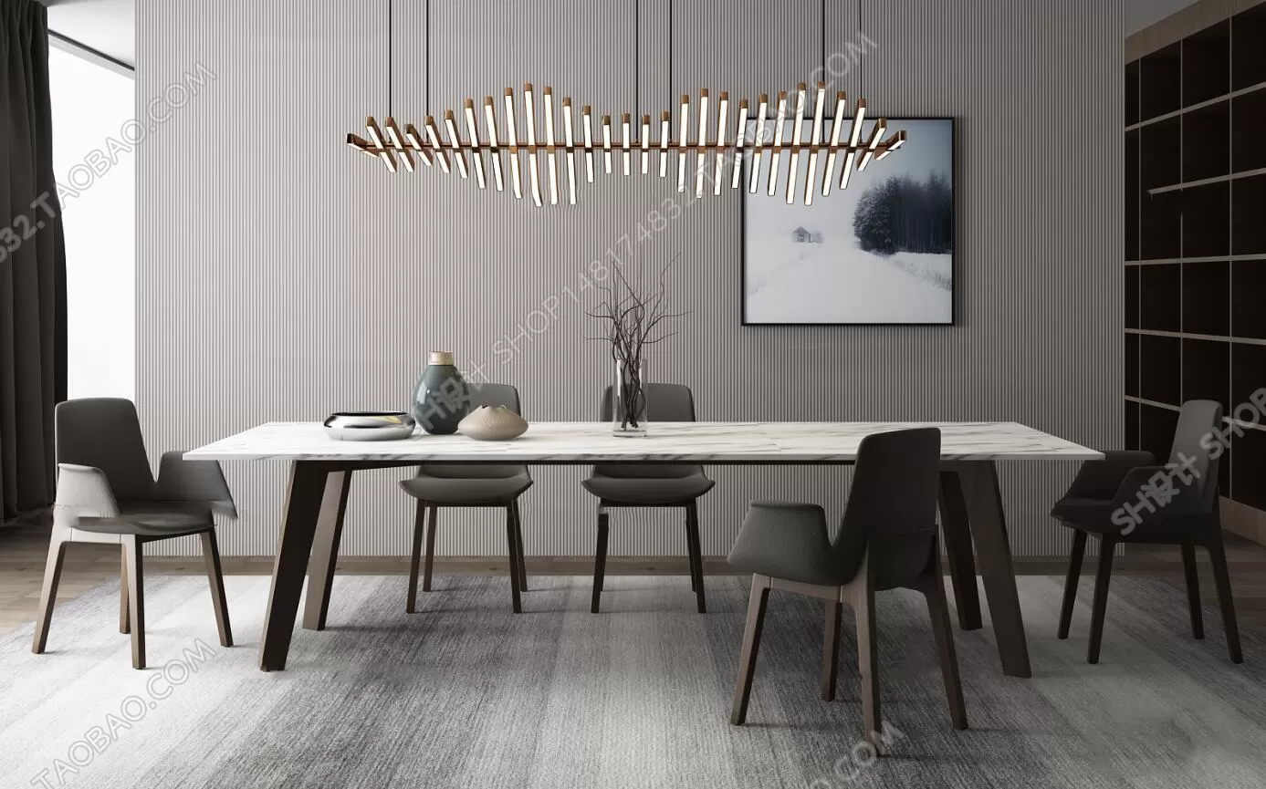 DECOR HELPER – KITCHEN – TABLE SET 3D MODELS – 39