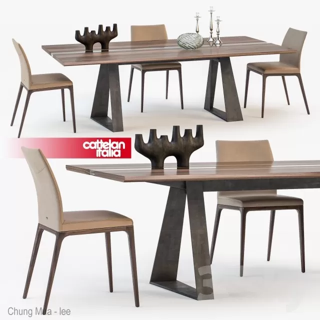DECOR HELPER – KITCHEN – TABLE SET 3D MODELS – 383