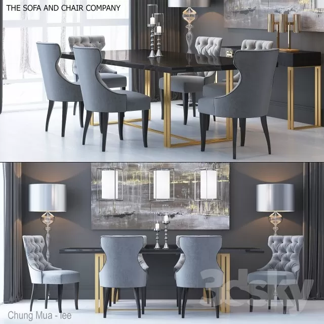 DECOR HELPER – KITCHEN – TABLE SET 3D MODELS – 394