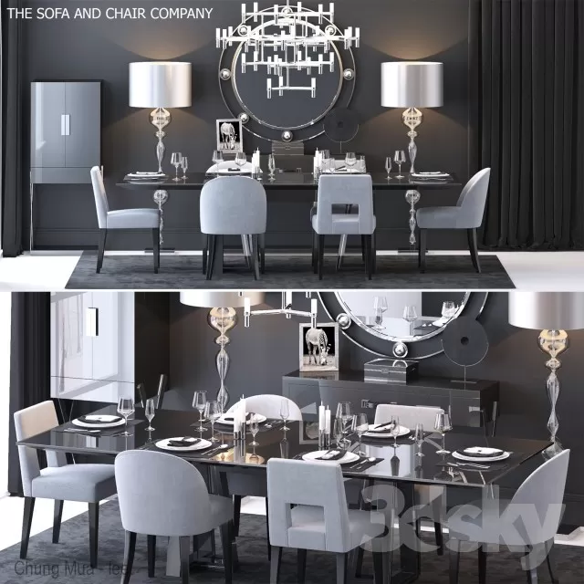 DECOR HELPER – KITCHEN – TABLE SET 3D MODELS – 401