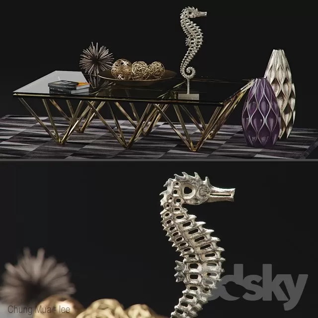 DECOR HELPER – KITCHEN – TABLE SET 3D MODELS – 409