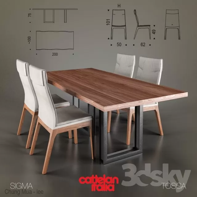 DECOR HELPER – KITCHEN – TABLE SET 3D MODELS – 417