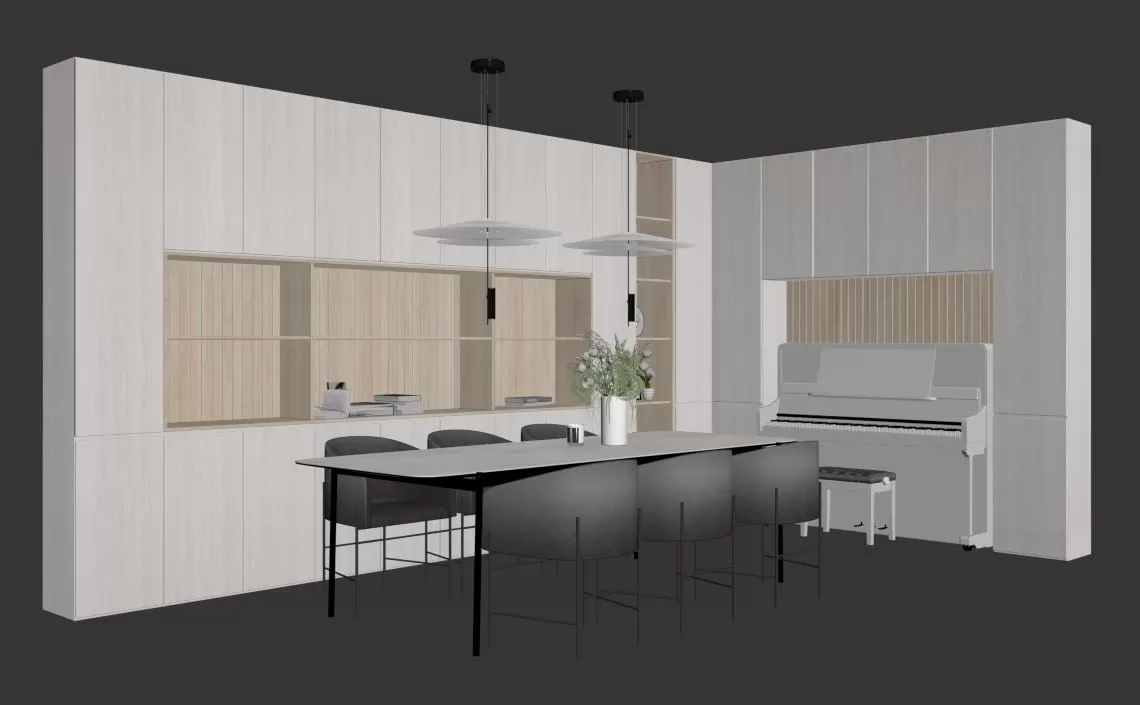 DECOR HELPER – KITCHEN – TABLE SET 3D MODELS – 437