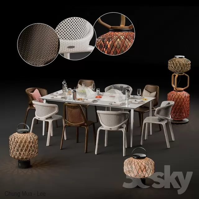DECOR HELPER – KITCHEN – TABLE SET 3D MODELS – 447