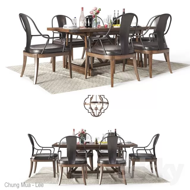 DECOR HELPER – KITCHEN – TABLE SET 3D MODELS – 454