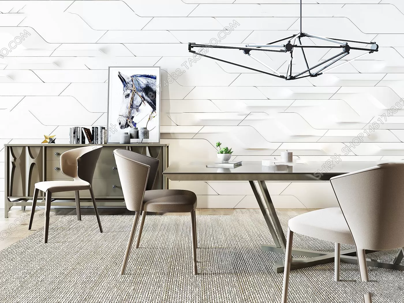 DECOR HELPER – KITCHEN – TABLE SET 3D MODELS – 53