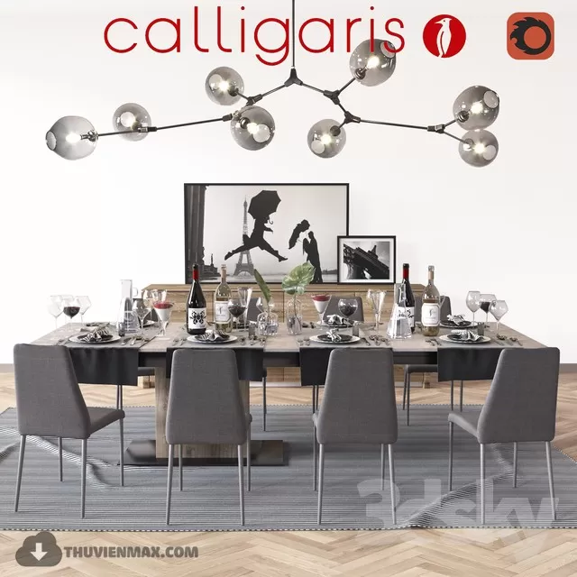 DECOR HELPER – KITCHEN – TABLE SET 3D MODELS – 60