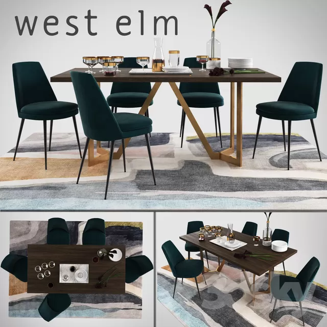 DECOR HELPER – KITCHEN – TABLE SET 3D MODELS – 64