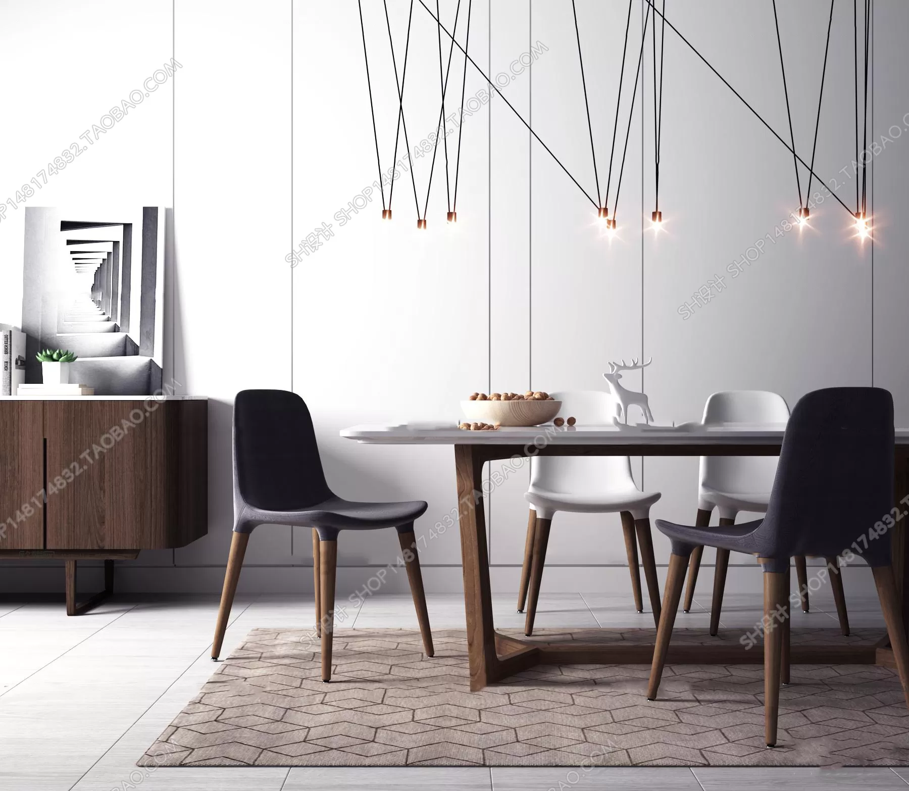 DECOR HELPER – KITCHEN – TABLE SET 3D MODELS – 70