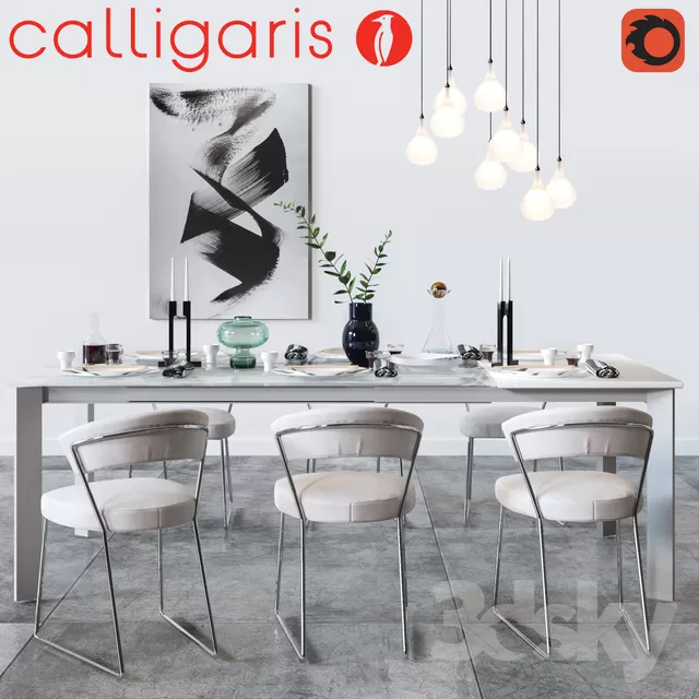 DECOR HELPER – KITCHEN – TABLE SET 3D MODELS – 71