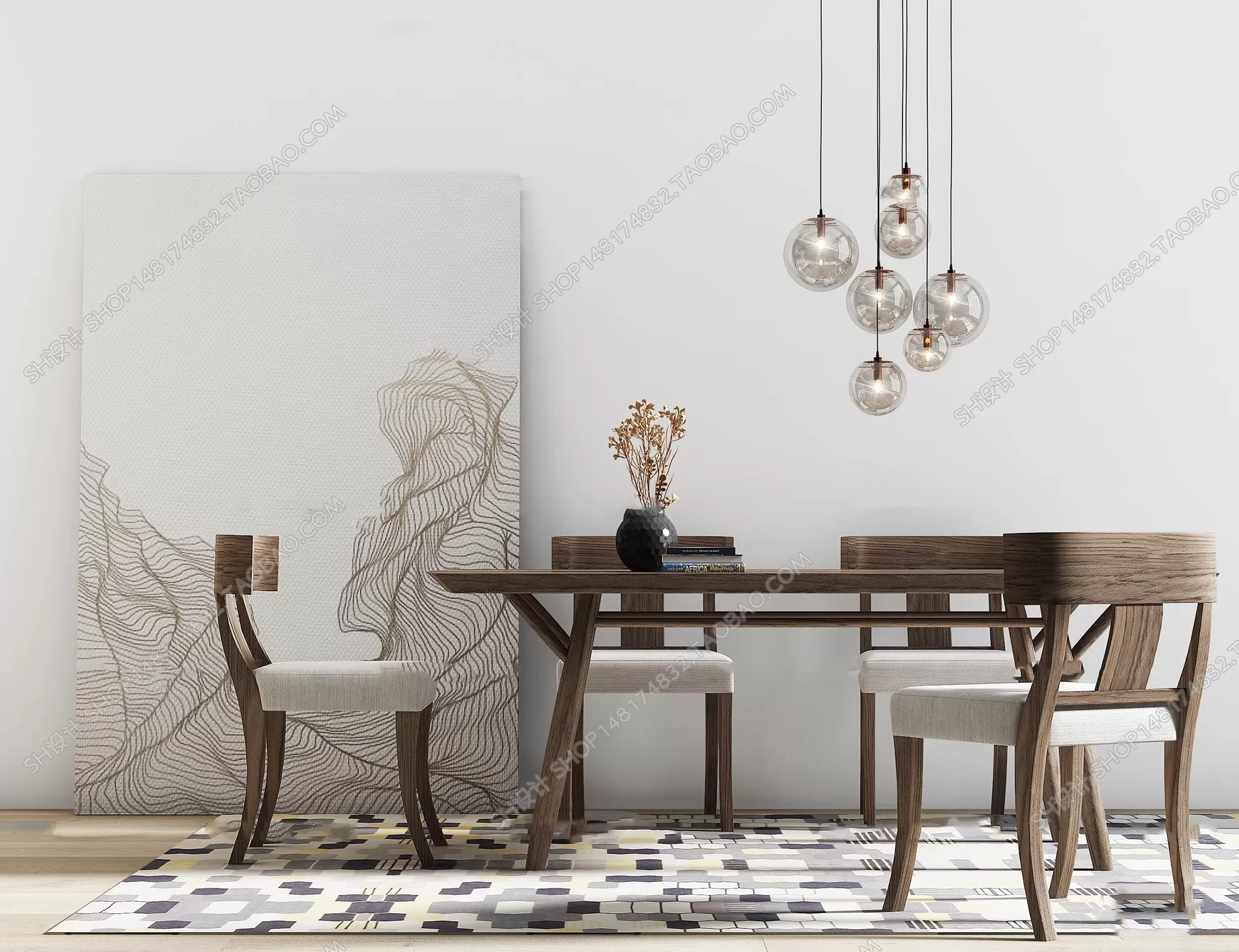 DECOR HELPER – KITCHEN – TABLE SET 3D MODELS – 73