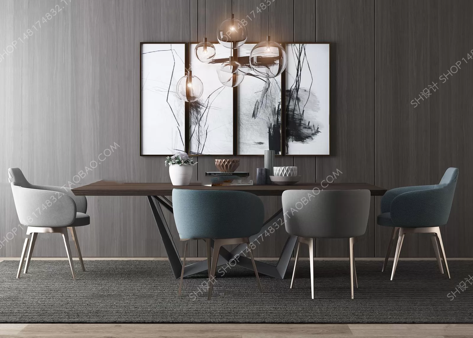 DECOR HELPER – KITCHEN – TABLE SET 3D MODELS – 74