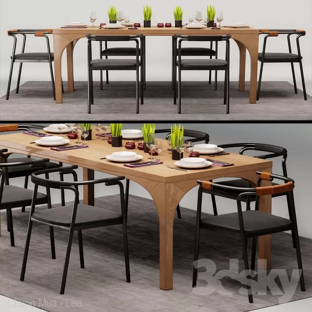 DECOR HELPER – KITCHEN – TABLE SET 3D MODELS – 79