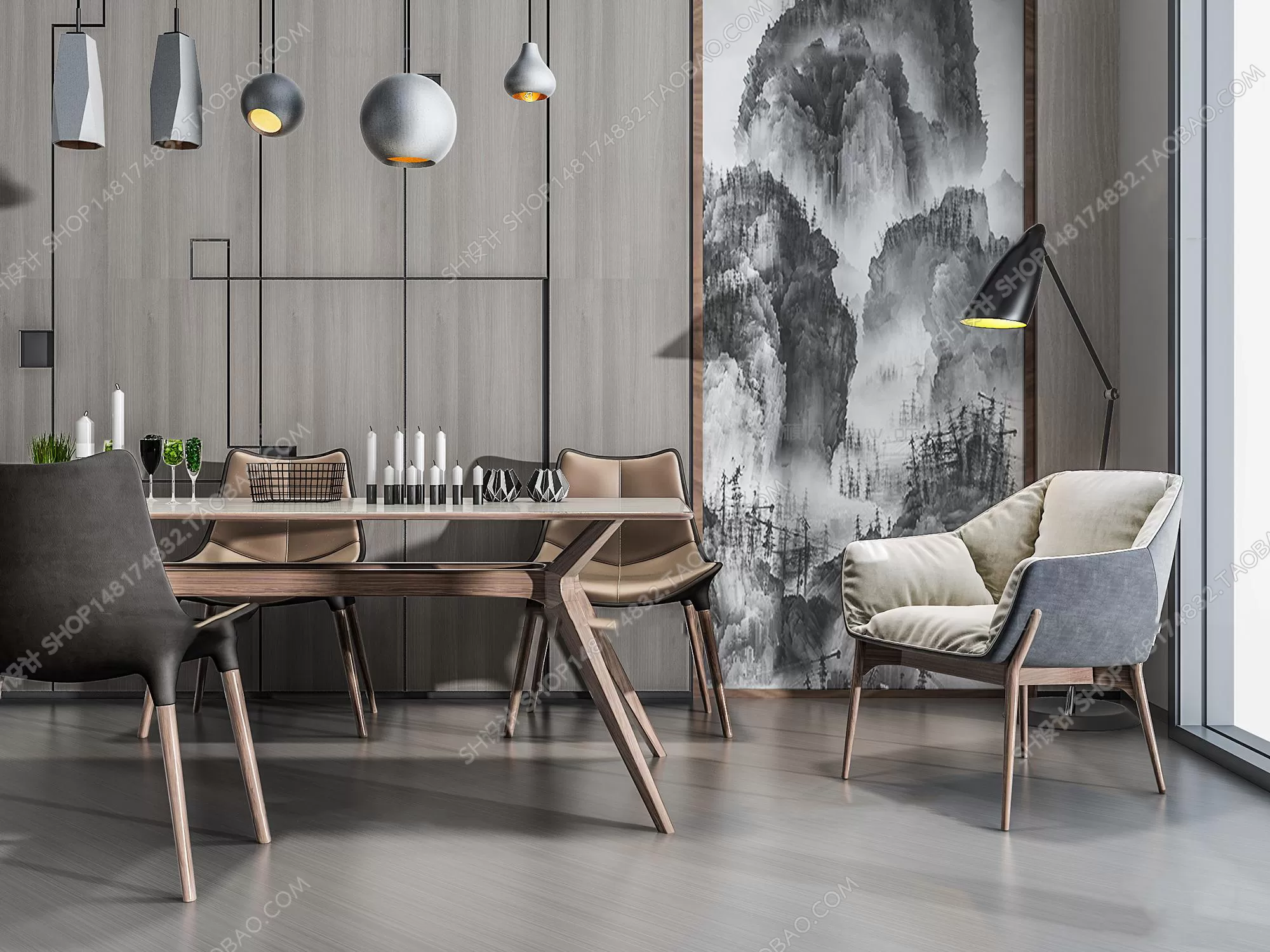 DECOR HELPER – KITCHEN – TABLE SET 3D MODELS – 9