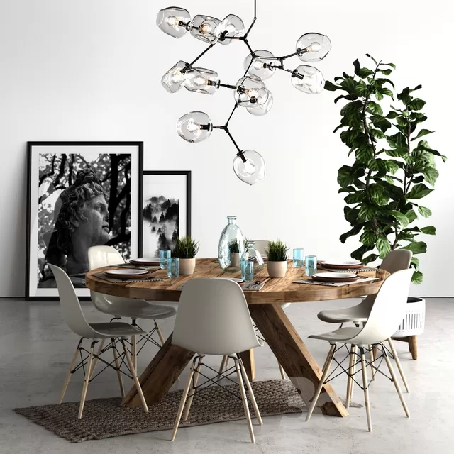 DECOR HELPER – KITCHEN – TABLE SET 3D MODELS – 87