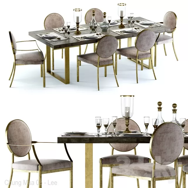 DECOR HELPER – KITCHEN – TABLE SET 3D MODELS – 96