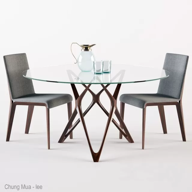 DECOR HELPER – KITCHEN – TABLE SET – CIRCLE 3D MODELS – 126