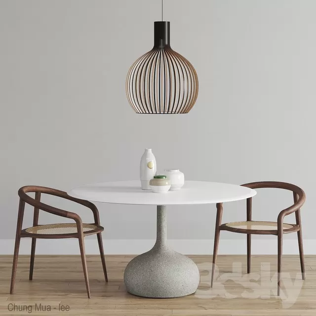 DECOR HELPER – KITCHEN – TABLE SET – CIRCLE 3D MODELS – 149