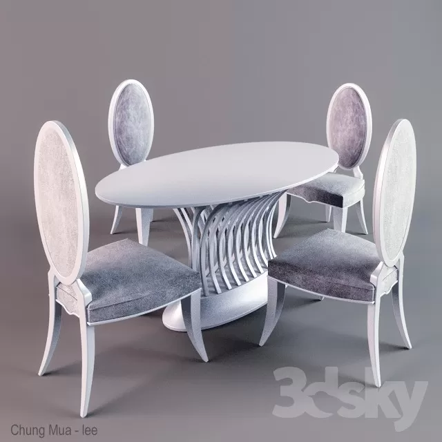 DECOR HELPER – KITCHEN – TABLE SET – CIRCLE 3D MODELS – 154